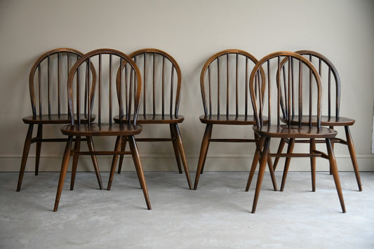 6 Vintage Ercol Windsor Dining Chairs