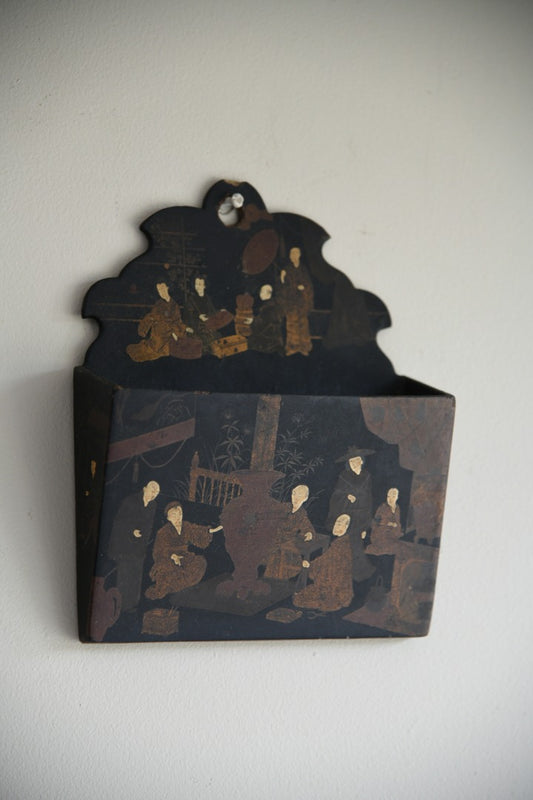 Chinese Lacquer Letter Rack