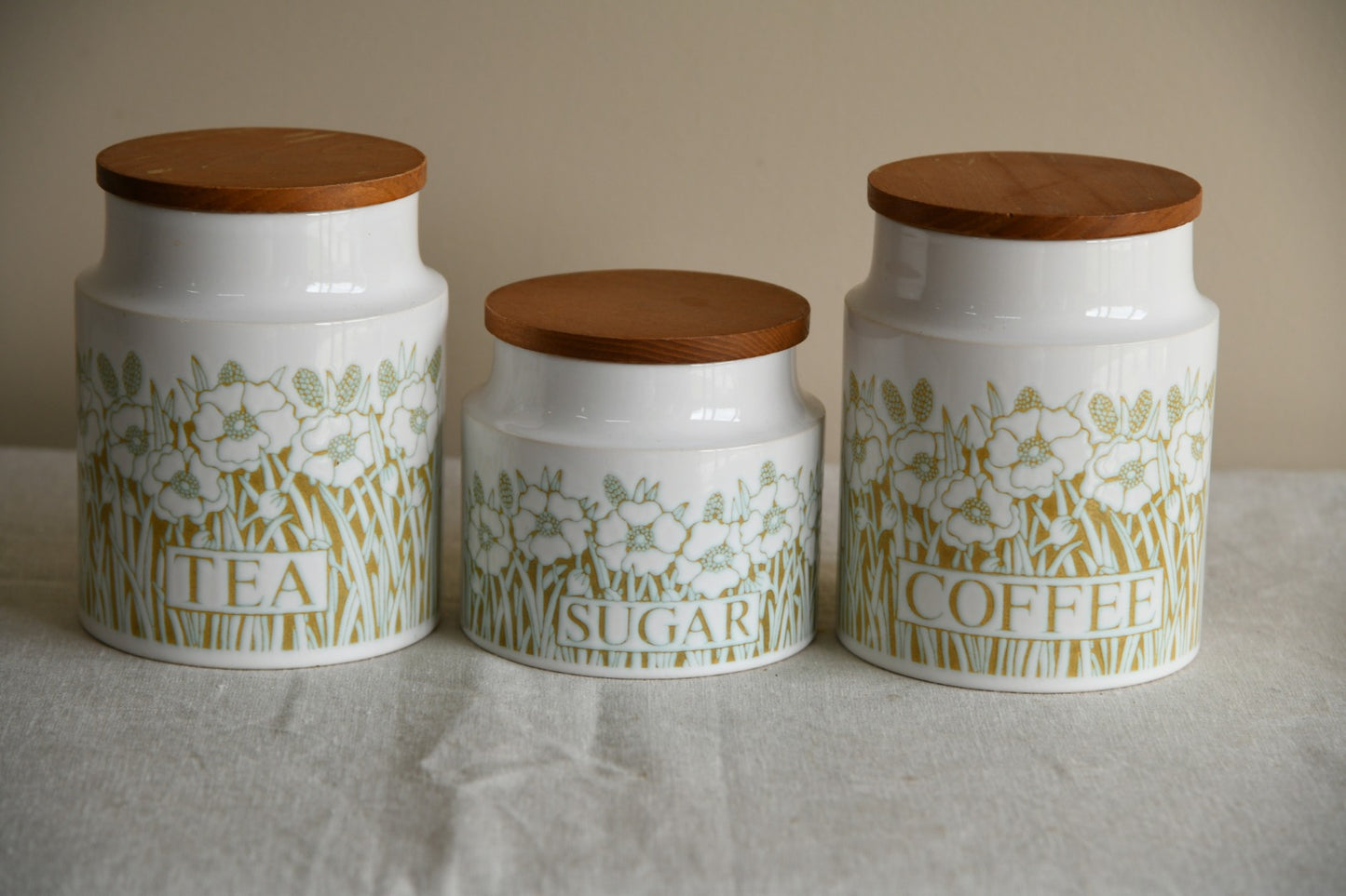 Hornsea Tea Coffee Sugar Cannisters