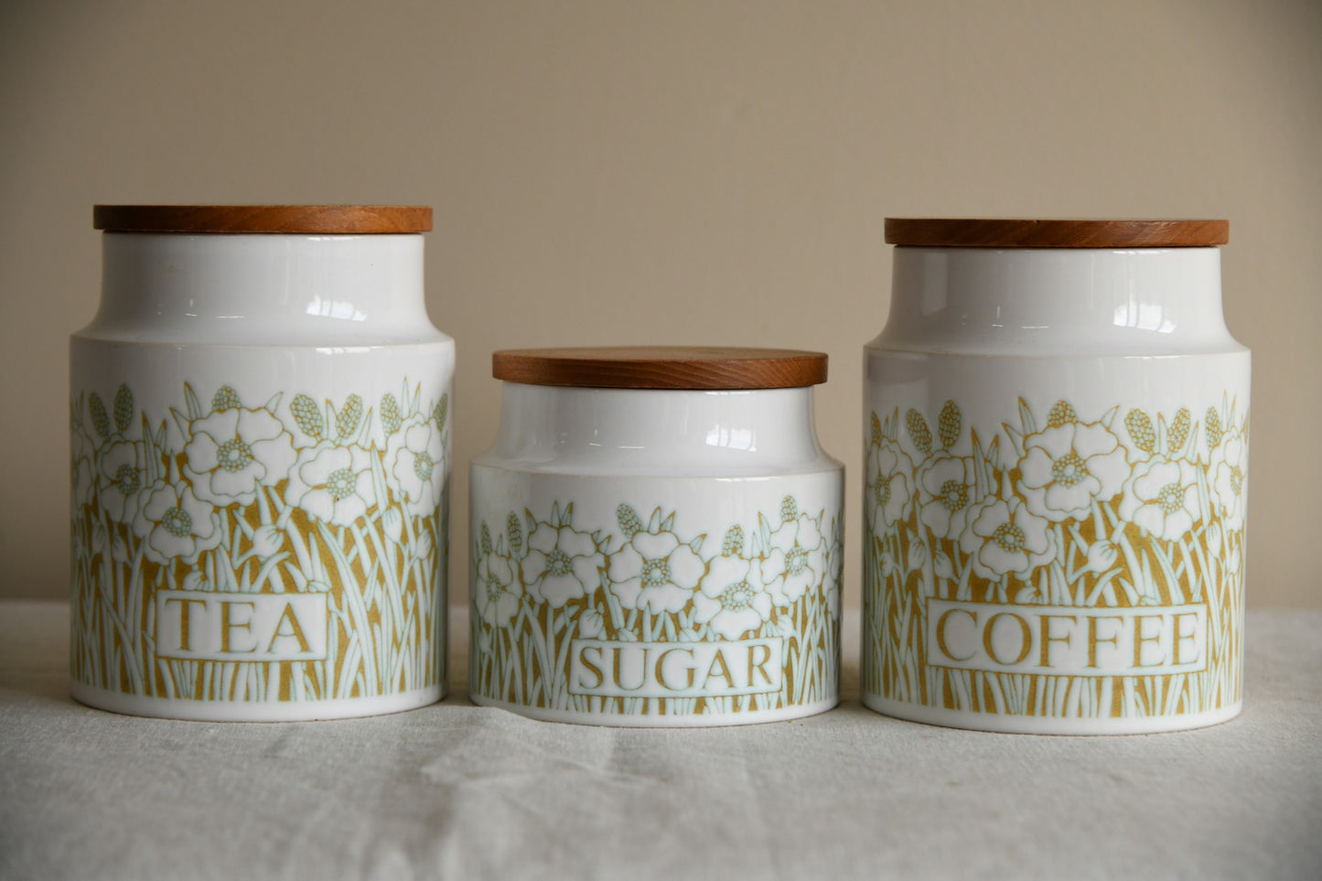 Hornsea Tea Coffee Sugar Cannisters