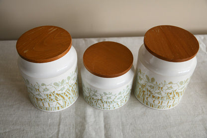 Hornsea Tea Coffee Sugar Cannisters