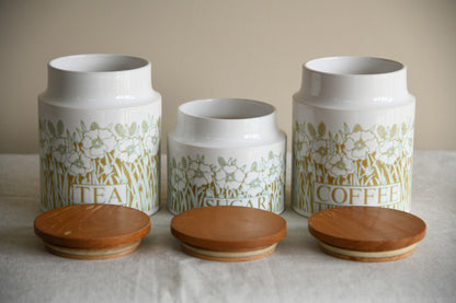 Hornsea Tea Coffee Sugar Cannisters