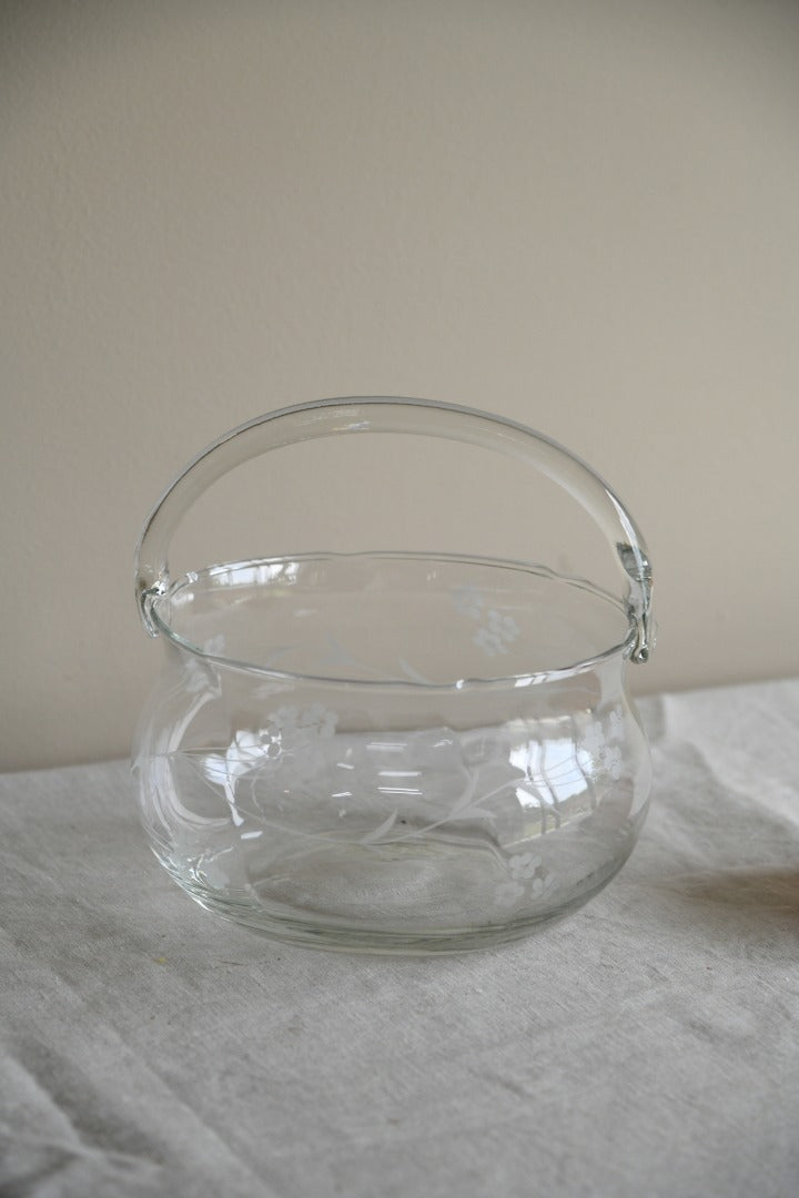 Etched Glass Bowl