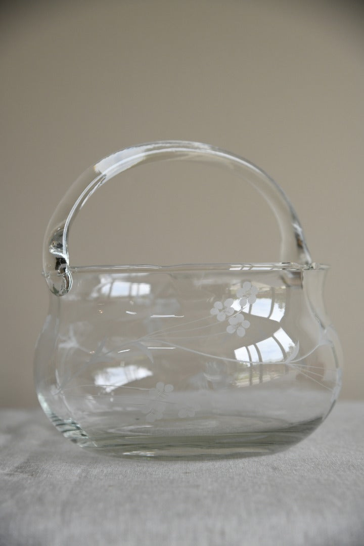 Etched Glass Bowl