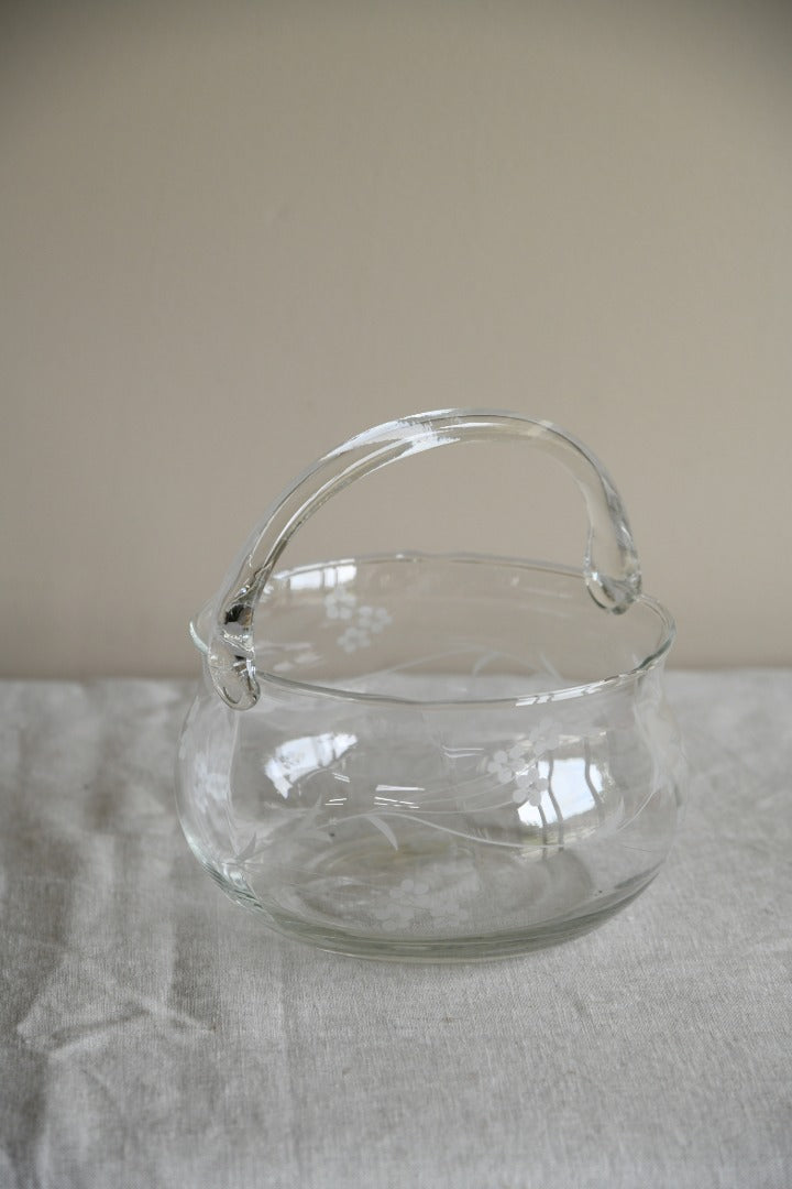 Etched Glass Bowl