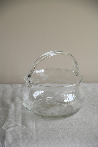 Etched Glass Bowl