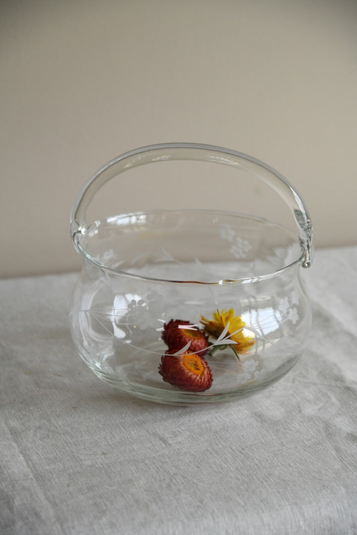 Etched Glass Bowl