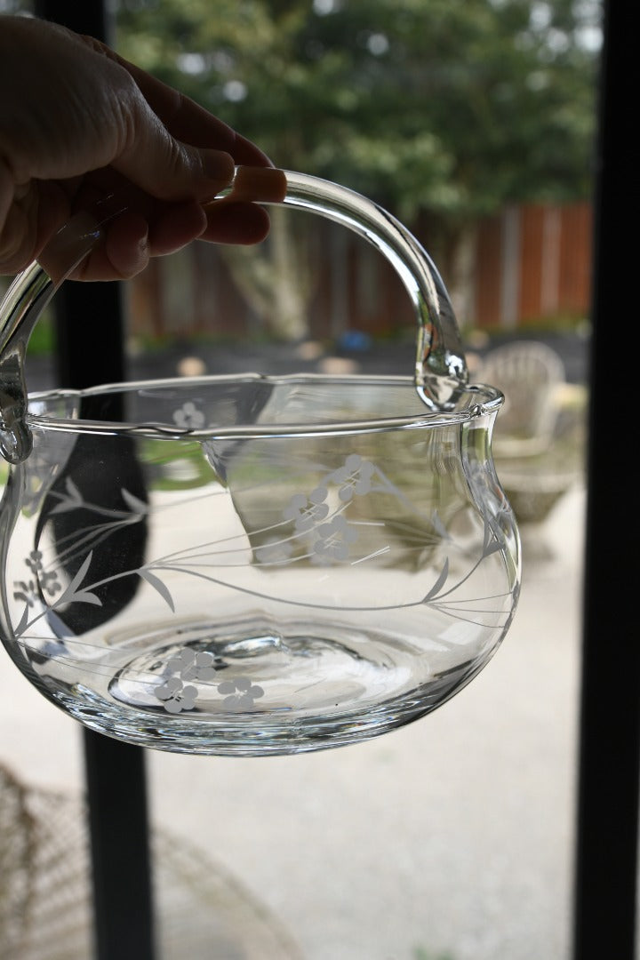 Etched Glass Bowl