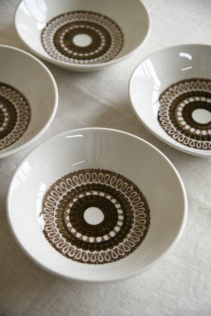 4 x Retro Biltons Ironstone Cereal Bowls