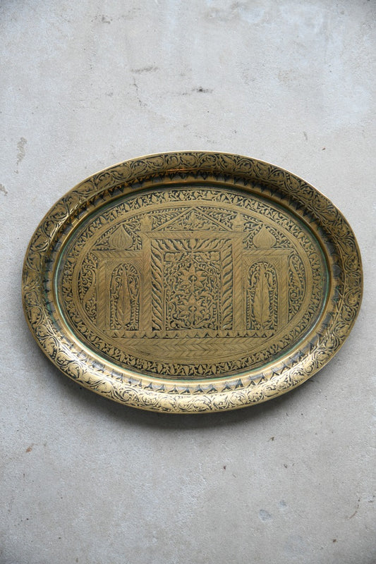 Vintage Eastern Brass Tray
