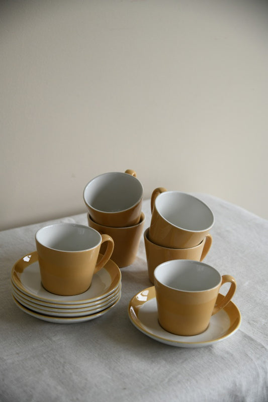 6 Wood & Sons Retro Cups & Saucers