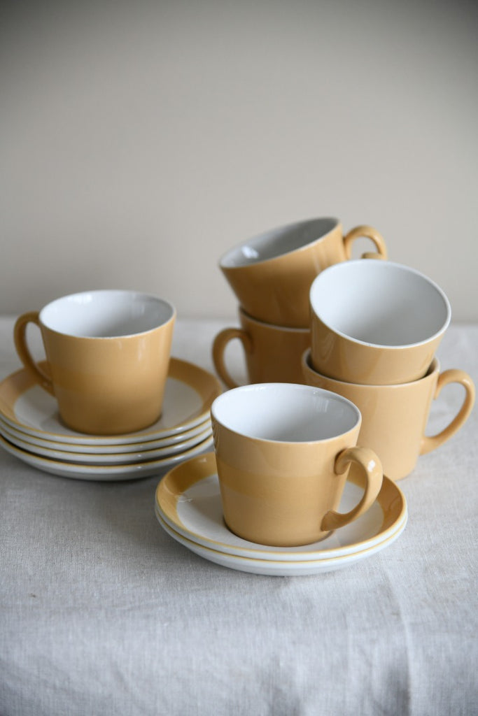 6 Wood & Sons Retro Cups & Saucers