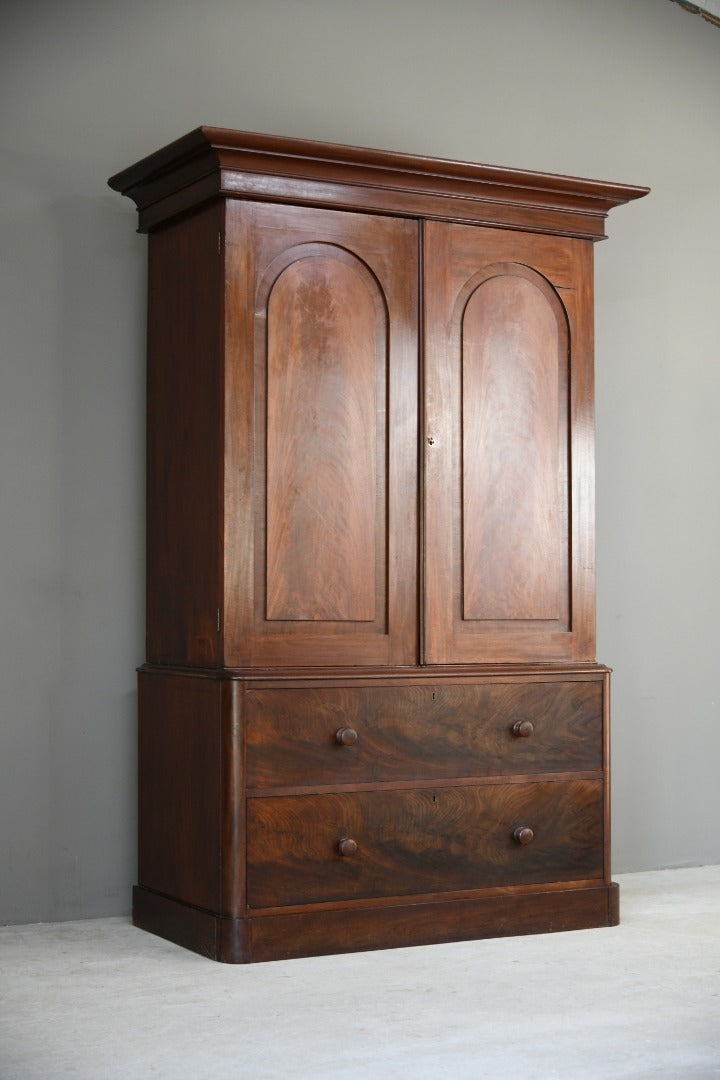 Antique Mahogany Linen Press