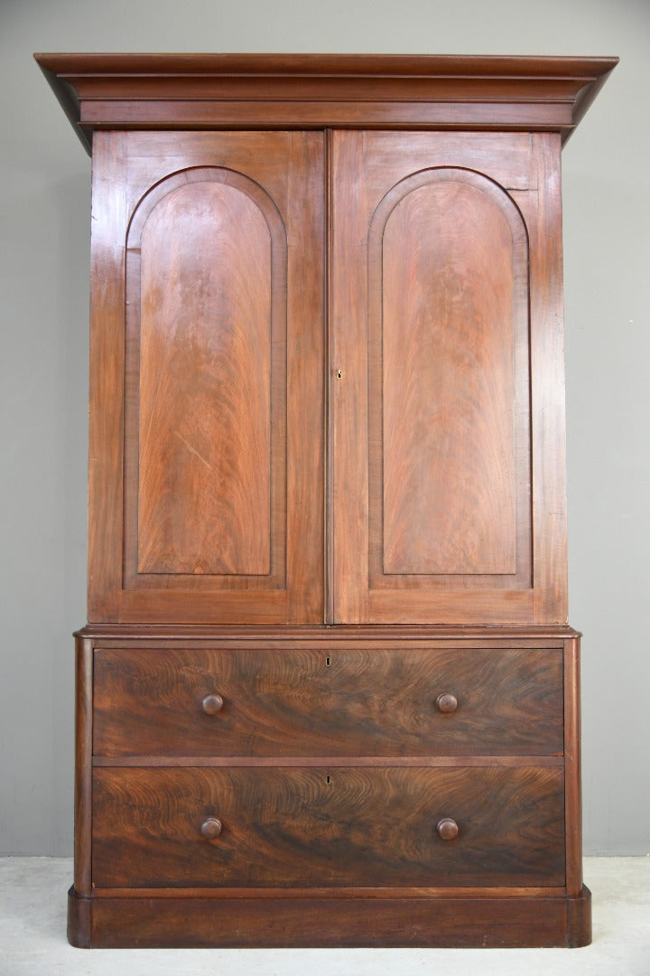 Antique Mahogany Linen Press