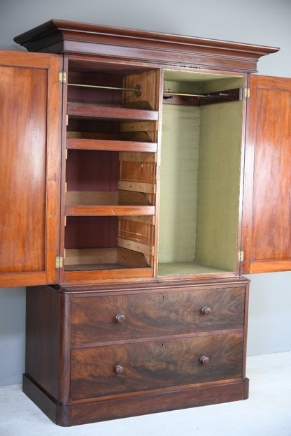 Antique Mahogany Linen Press