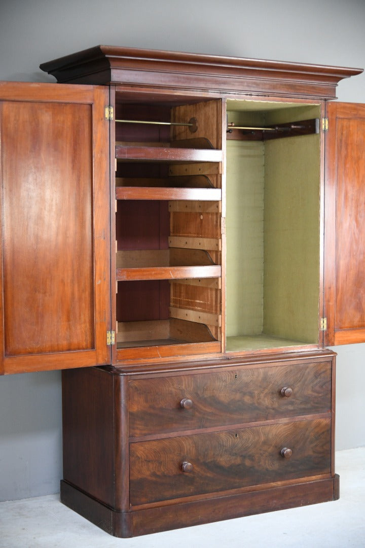 Antique Mahogany Linen Press