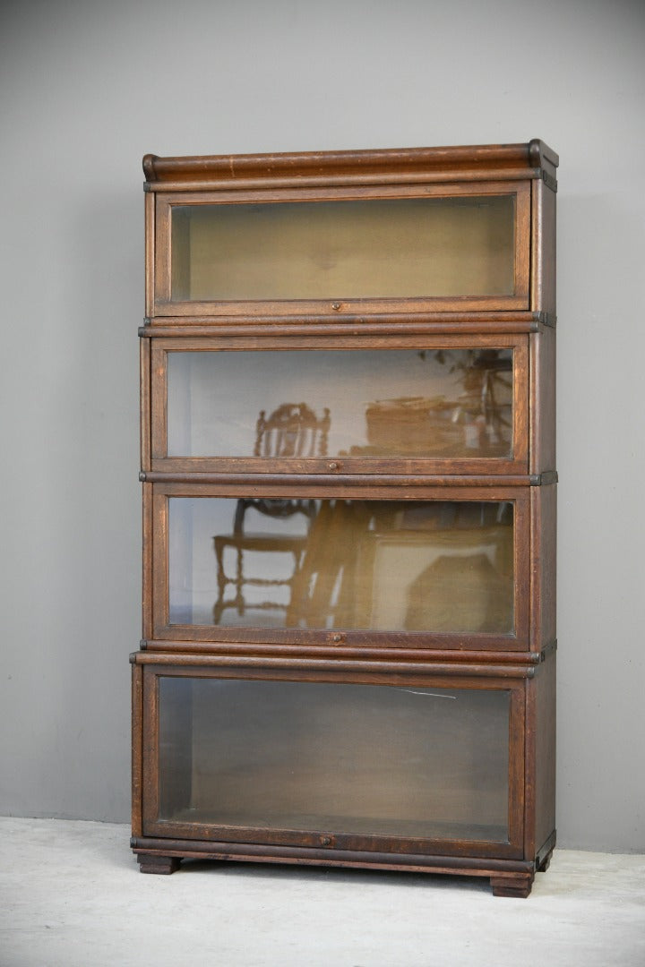 Four Tier Glazed Sectional Bookcase