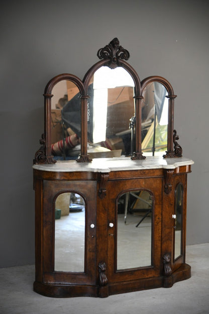 Victorian Walnut Marble Chiffonier