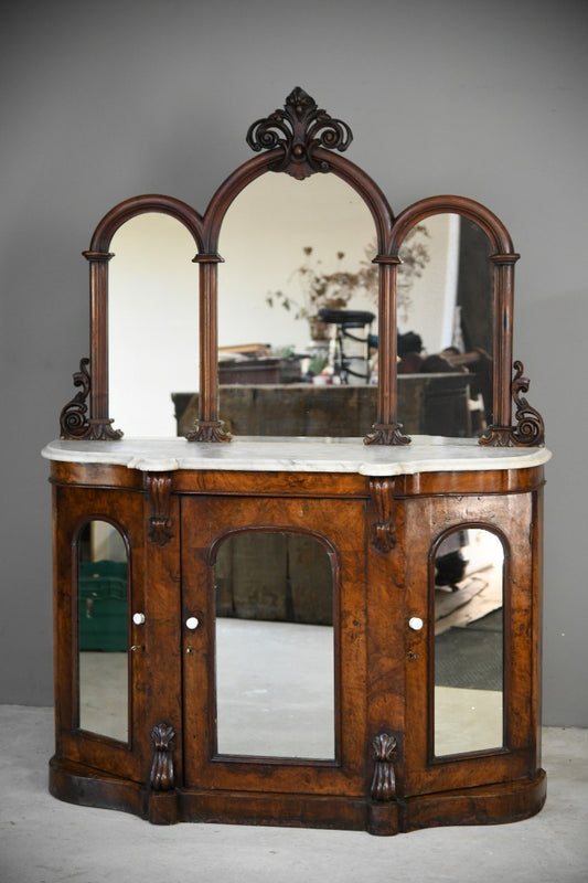 Victorian Walnut Marble Chiffonier