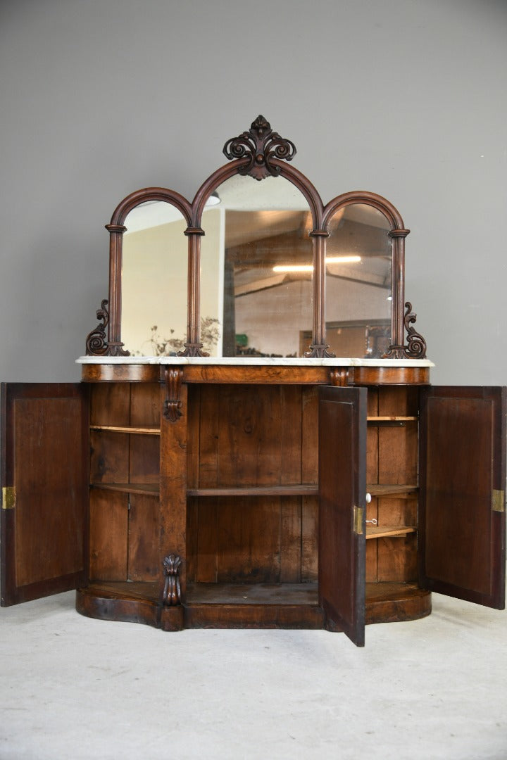 Victorian Walnut Marble Chiffonier