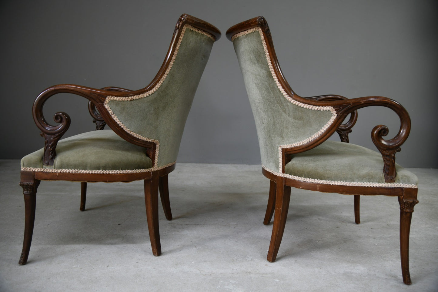 Pair Regency Style Armchairs