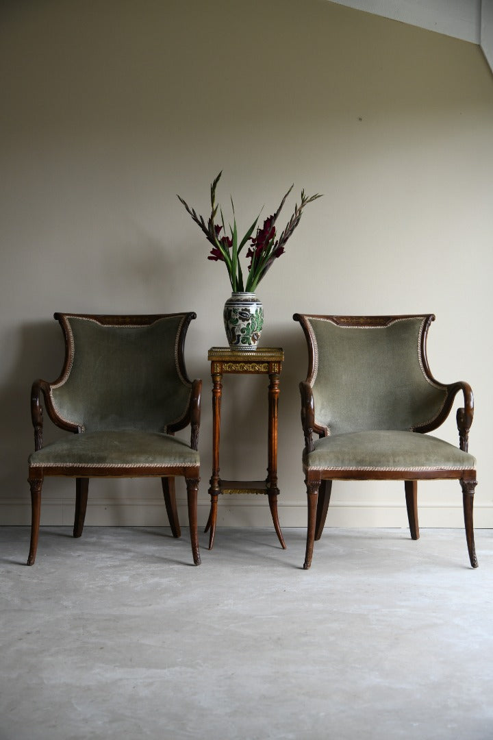 Pair Regency Style Armchairs