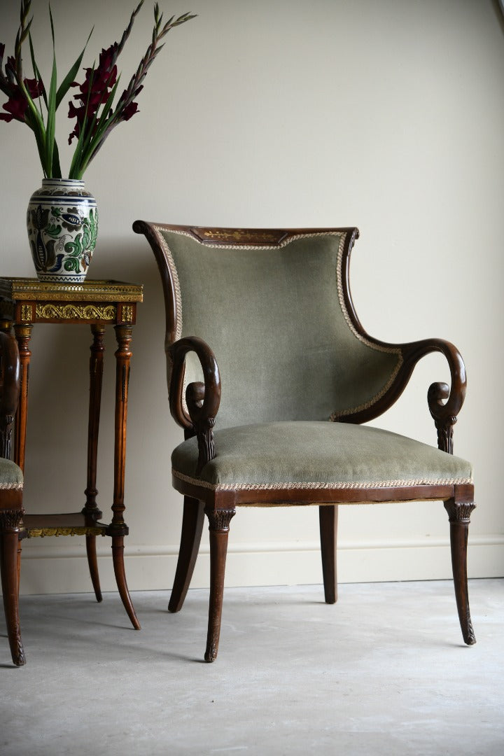 Pair Regency Style Armchairs