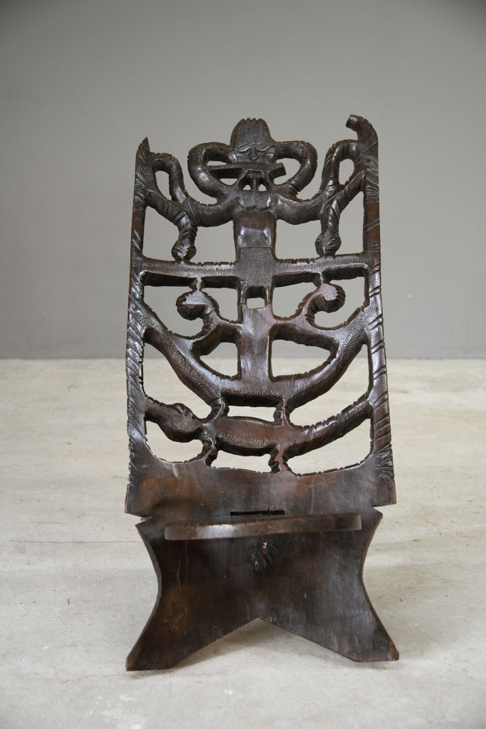 Carved African Palaver Chair