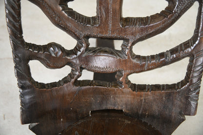 Carved African Palaver Chair