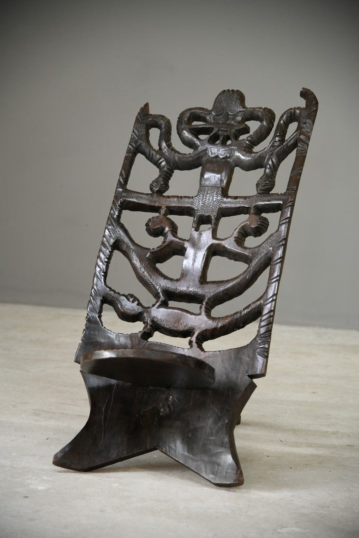 Carved African Palaver Chair