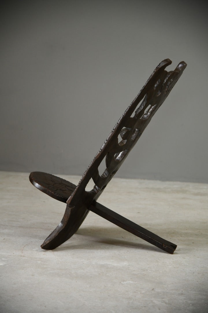 Carved African Palaver Chair