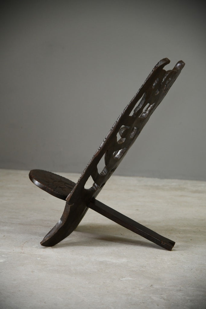 Carved African Palaver Chair