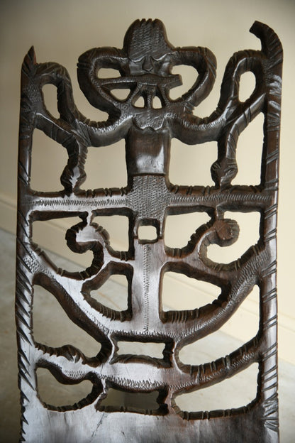 Carved African Palaver Chair