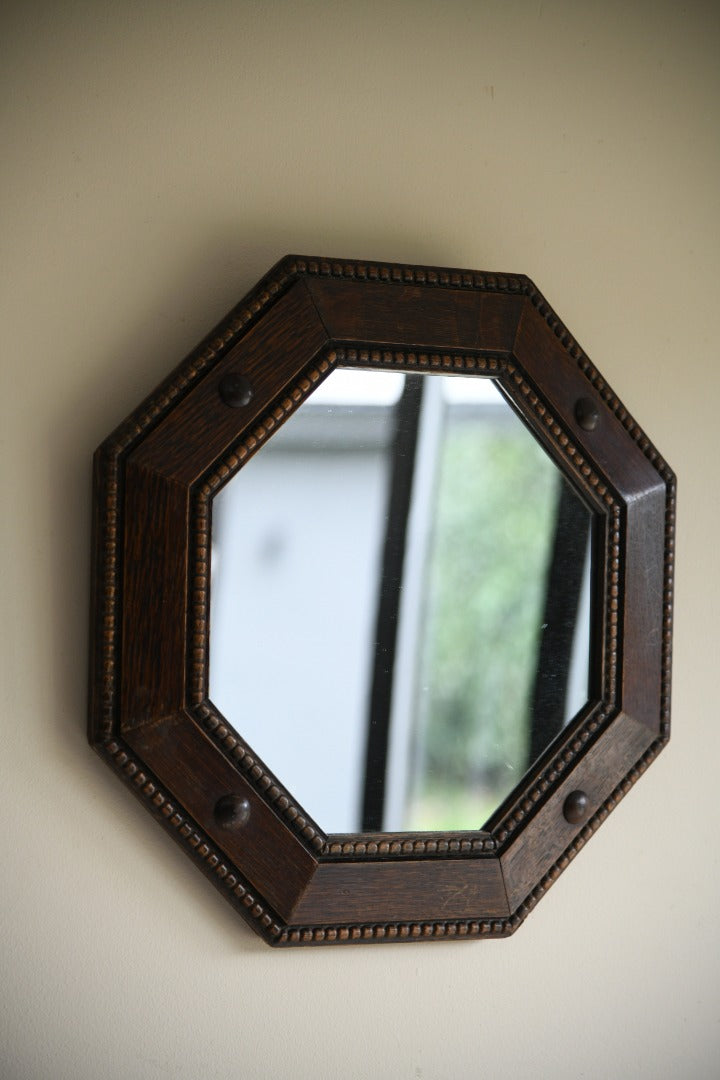 Octagonal Oak Mirror