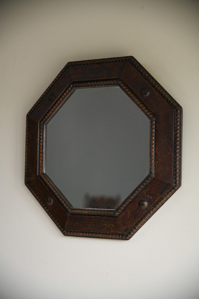 Octagonal Oak Mirror