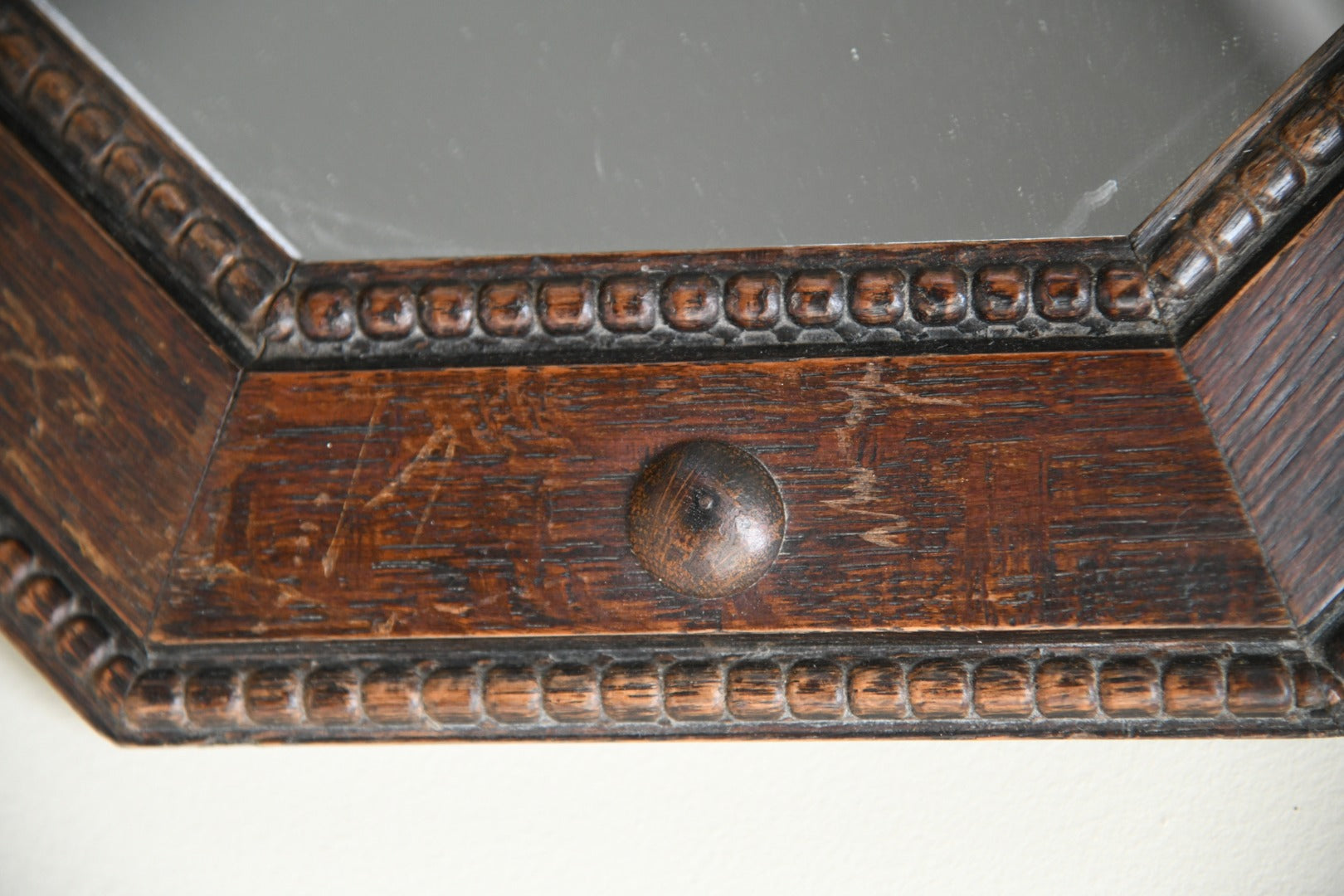 Octagonal Oak Mirror