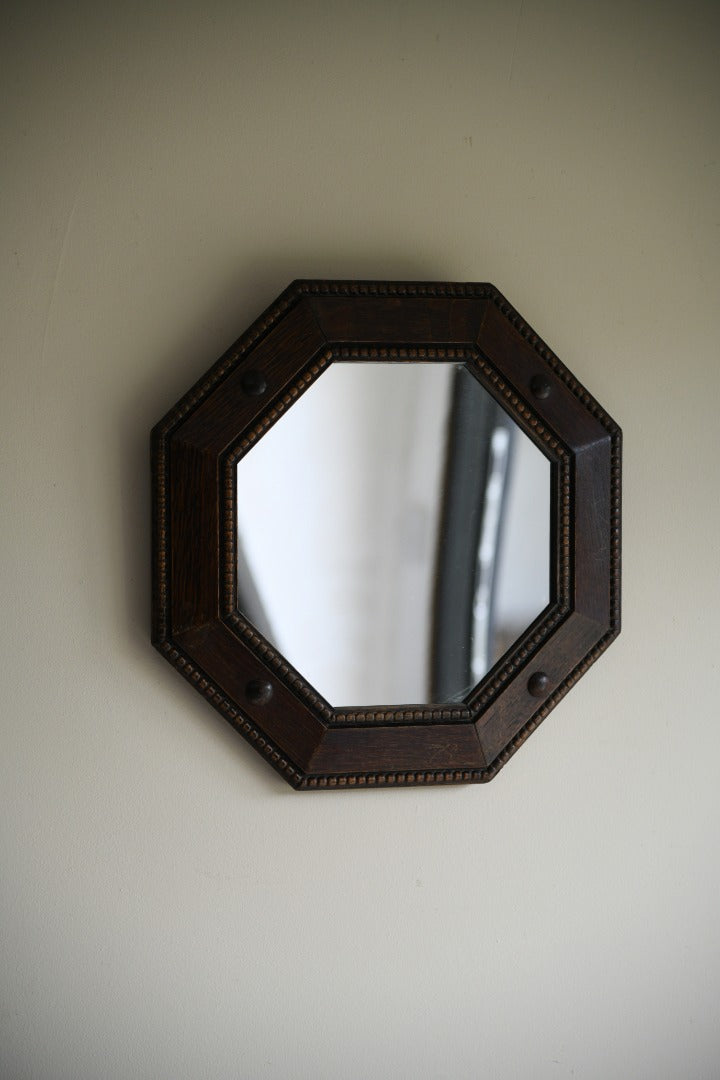 Octagonal Oak Mirror