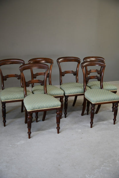 Set 6  Victorian Rosewood Dining Chairs