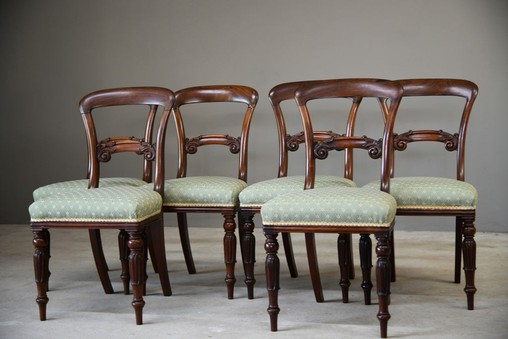 Set 6  Victorian Rosewood Dining Chairs