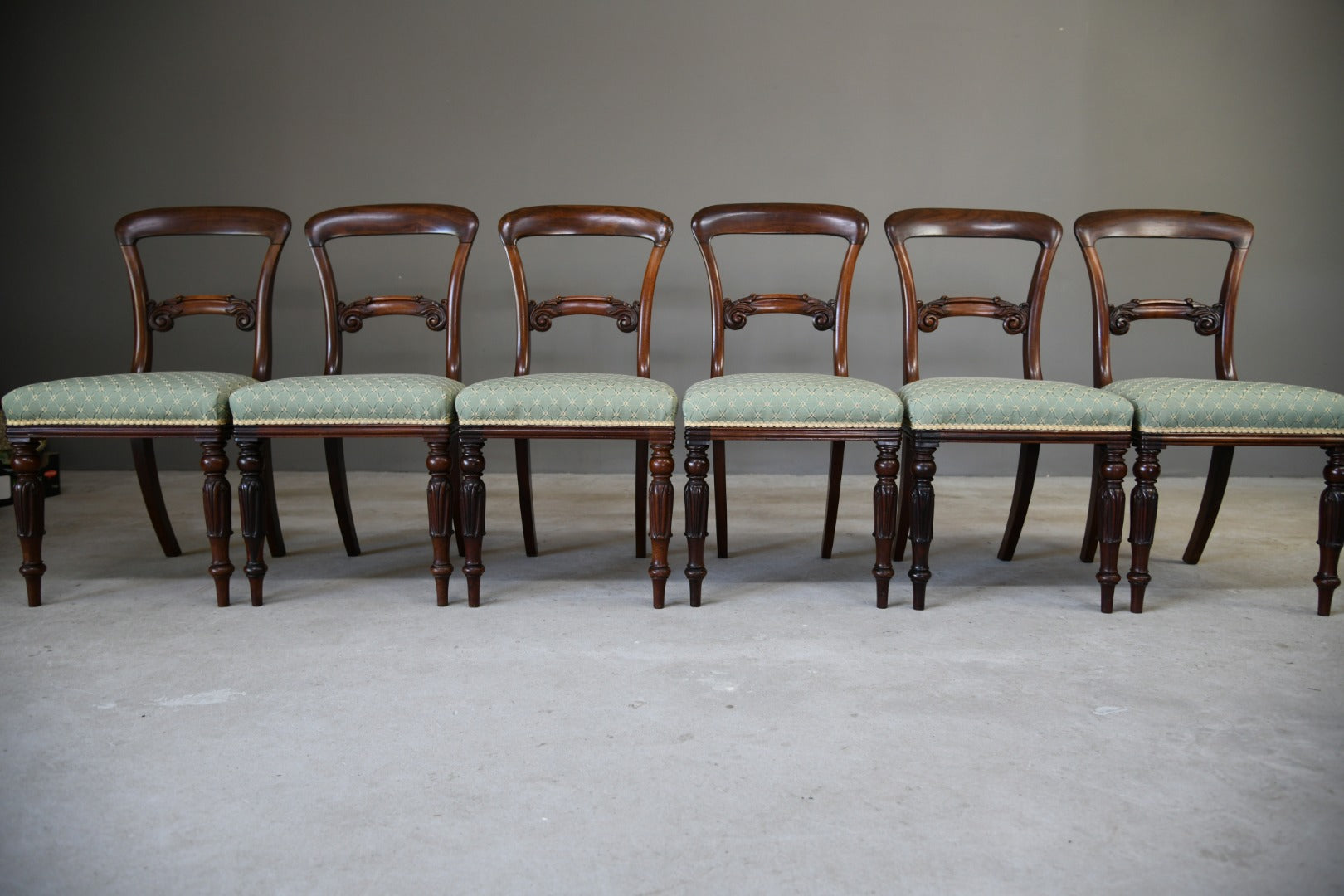 Set 6  Victorian Rosewood Dining Chairs