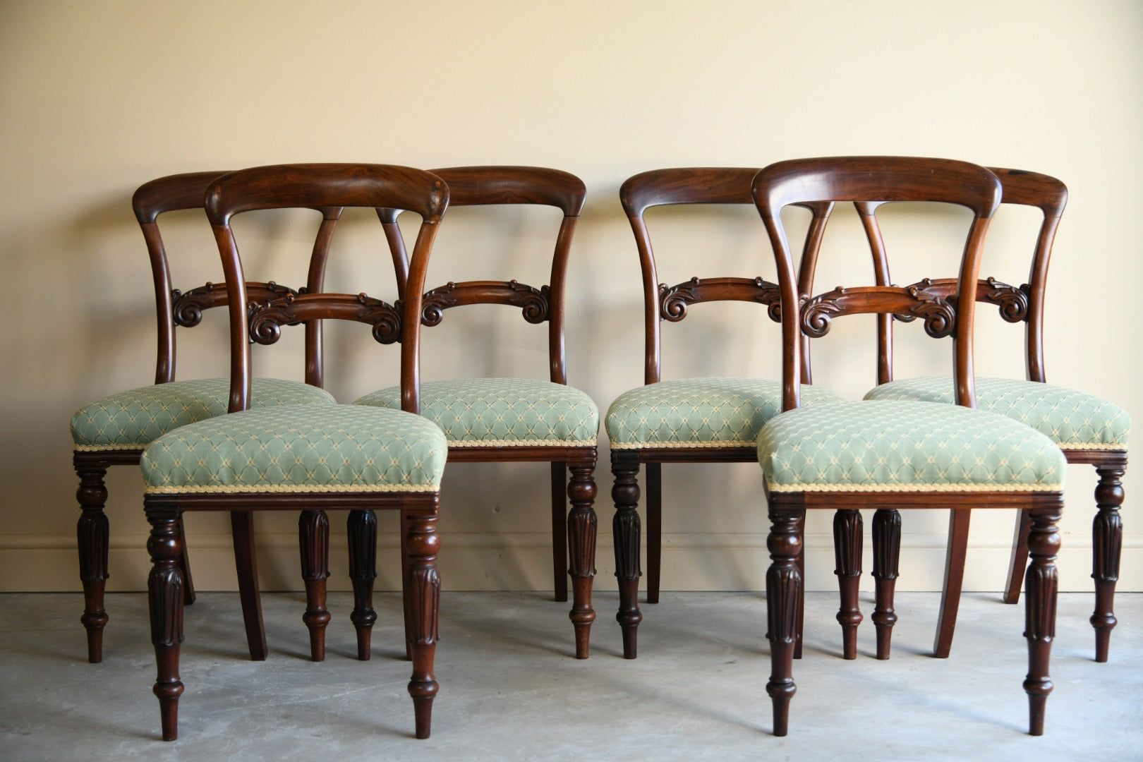 Set 6  Victorian Rosewood Dining Chairs