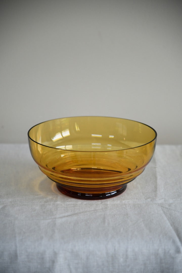 Vintage Amber Glass Dessert Set