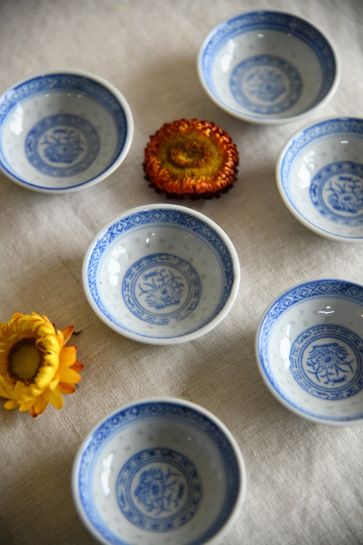 6 Vintage Chinese Small Bowls