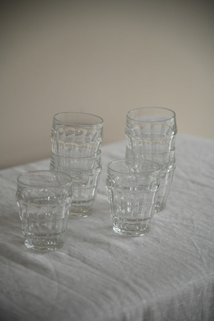 6 Vintage Water Glasses