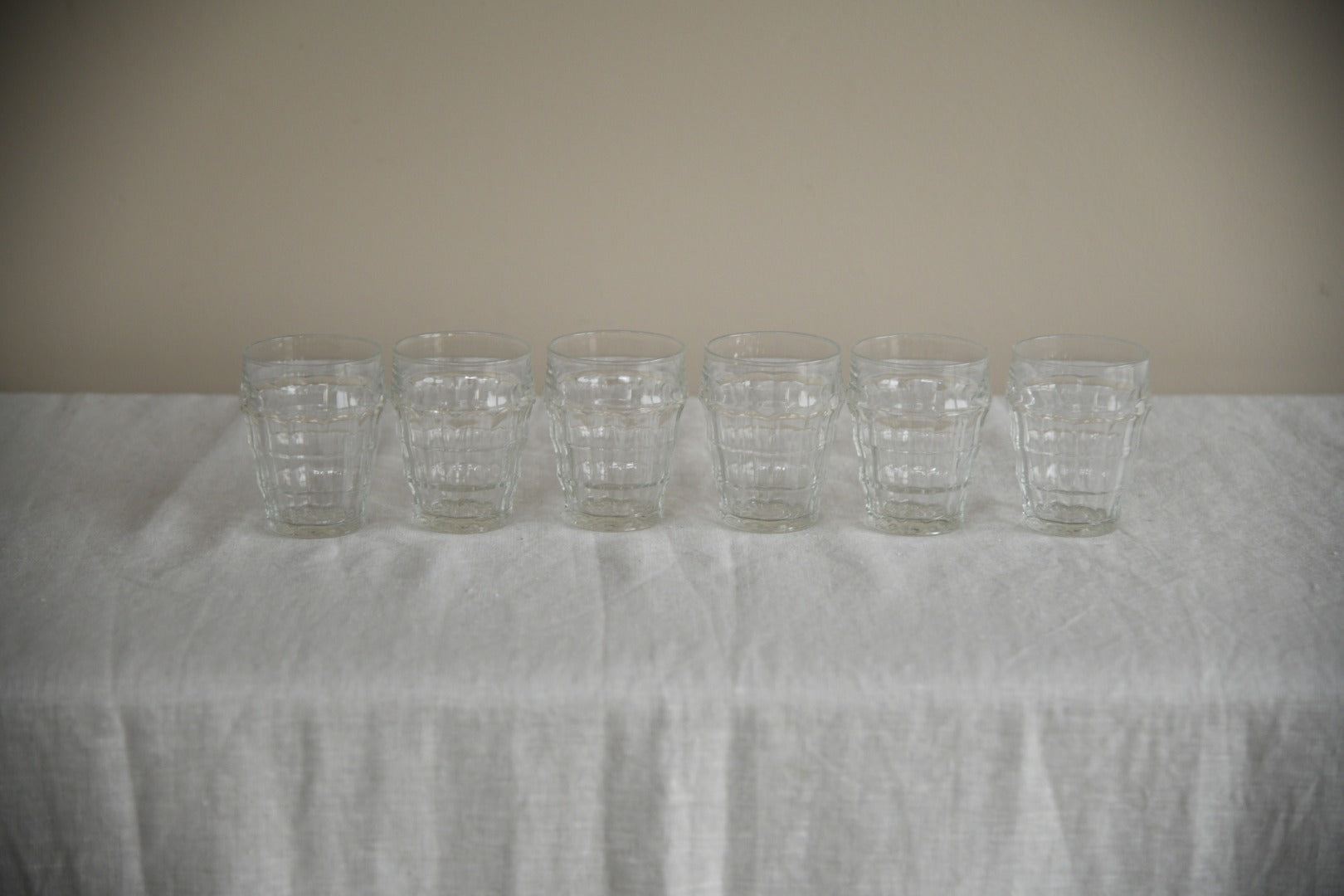 6 Vintage Water Glasses