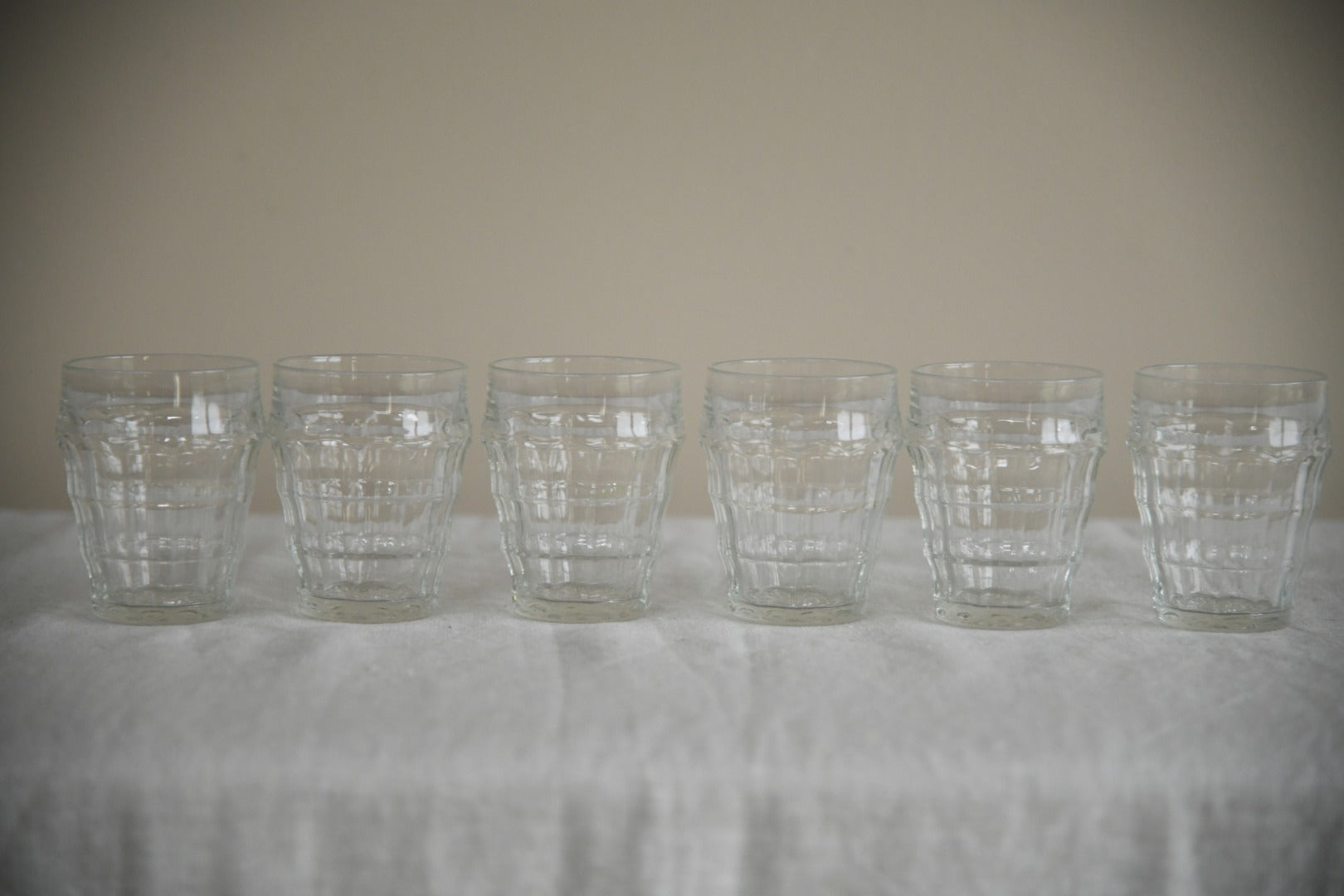 6 Vintage Water Glasses