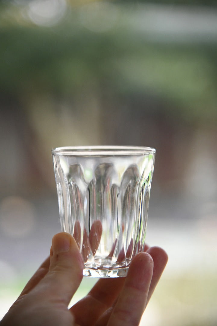 4 Small Vintage Water Glasses