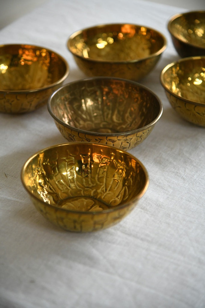 6 Eastern Brass Bowls