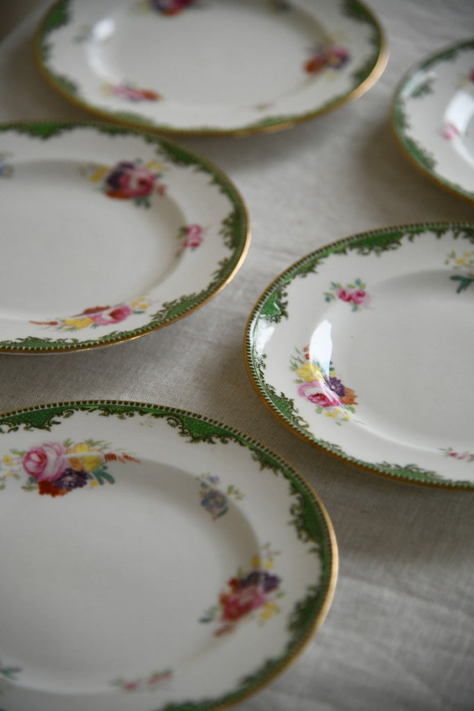 5 x Vintage Crown Staffordshire China Plates