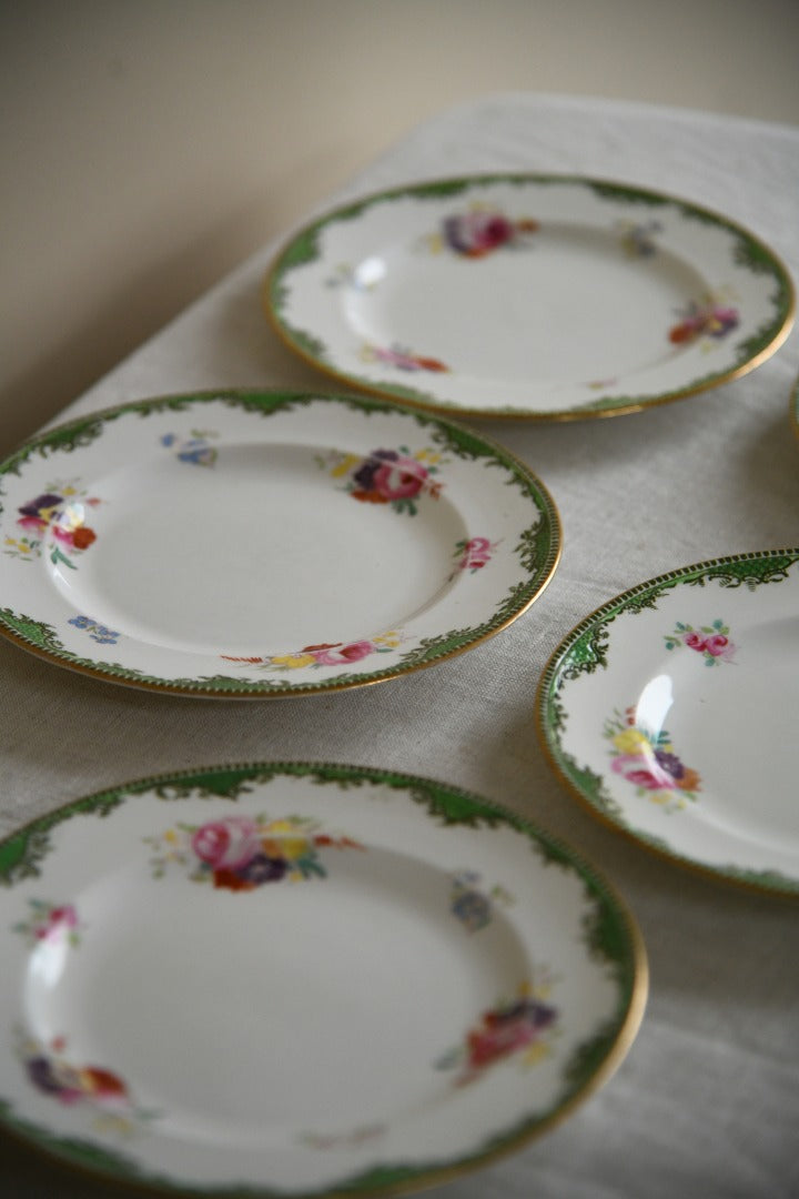 5 x Vintage Crown Staffordshire China Plates